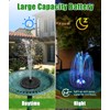 SZMP Solar Water Fountain Upgraded 100% Glass Panel, 3.5W Solar