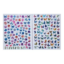Xiaoya 170 Stickers Uñas Diseño Mariposas Mariposa (2 Planillas)