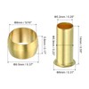 PATIKIL 8 mm Pipe AD Brass Compression Sleeves Clamps 60