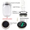 CHBKT 4-Pack Solar-powered Mason Jar Lights (Mason Jar / Handle