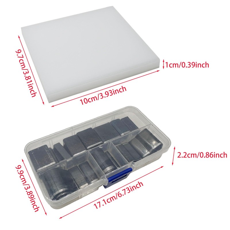 JMZLLRX 56 PCS Multiple Shapes Hollow Punch Cutter Tool, 55