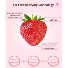 reeze dried whole strawberry, ready to eat snack with crispy fruits and vegetables, baked freeze-dried berries | Delicious freeze-dried fruits are the perfect camping food (3.52oz/100g)