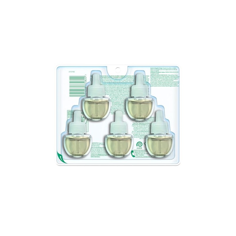 Airwick® Aromatizante de Ambiente Continuo, 5 repuestos, Esencia de Magnolia