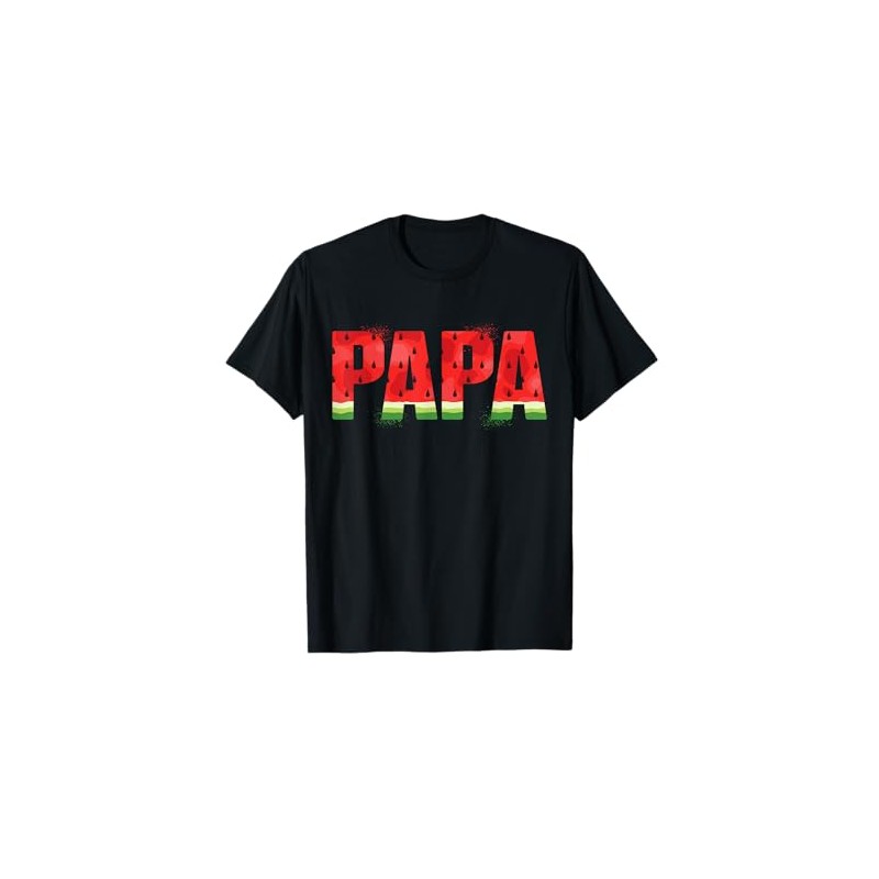 Funny Papa Watermelon Summer Fruit Family Matching Birthday T-Shirt