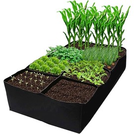 CJGQ Fabric Raised Garden Bed 6x3x1ft Garden Grow Bed Bags for Growing Herbs, Flowers and Vegetables 128 Gallon