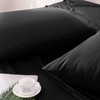 Hafaa Black Pillowcases 2 Pack Brushed Microfiber Plain Pillow Cases