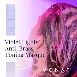 MONAT Violet Lights Anti-Brass Toning Masque – Natural Radiance – Illuminate Your Hair Naturally – Tone Unwanted Brassiness