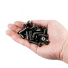 Xrfoiniu 25Pcs M6x30mm-Black Metric Hex Key Metal Deck Screws for