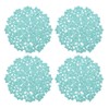 uxcell Fabric Coasters, 4pcs 4" - Cotton Woven Crochet Doilies,