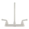 Dura Faucet DF-PK330HC-WT RV J-Spout Kitchen Sink Faucet (White)