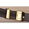 Lyqqine Men's Ratchet Leather Belt Classical Dragon Button Scalp Belt
