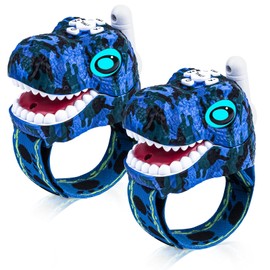 AZYFEI Dinosaur Walkie Talkies for Kids - 2 Way Radios Toys for Boys & Girls Ages 3-12 - Long Range, 3 Channels - Outdoor Adventure, Camping, Hiking Gifts Birthday Gifts (Blue)