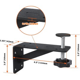 Niciksty 4 Pcs Undermount Sink Brackets for Narrow Cabinet, Undermount Sink Support Repair Kit with Black Coating Prevent Rust, Space Saving & Effectively Share Sink Weight