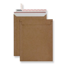Bonfasvo Rigid Mailers 30 Pack 6.25 x 8.25 inches Brown Self Seal Stay Flat Bulk Cardboard Kraft No Bend Mailers Peel and Seal for Document Photos Pictures Papers Files CD
