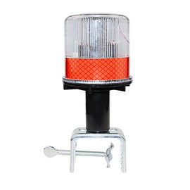 QXMH Solar Strobe Warning Light: Waterproof LED Flashing Safety Light, Bright 360 Degree Solar Emergency Strobe Warning Light, Traffic Light for Construction Safety Road Sign Dock (Red)