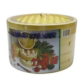 Bamboo Steamer Two Tiers 10in #W15-10