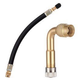 KALIONE Tyre Valve Extension, 90 Degree and 215 mm Valve Extension, Car Valve Adapter, Flexible Rubber Tyre Valve Extender, Tyre Valve Adapter for Car, Motorcycle, Road Bike, Bicycle Scooter
