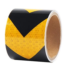 Arrow Yellow 3INX10FT Reflective Safety Tape - Self-Adhesive Conspicuity Tape for Trailers, Trucks, Cars