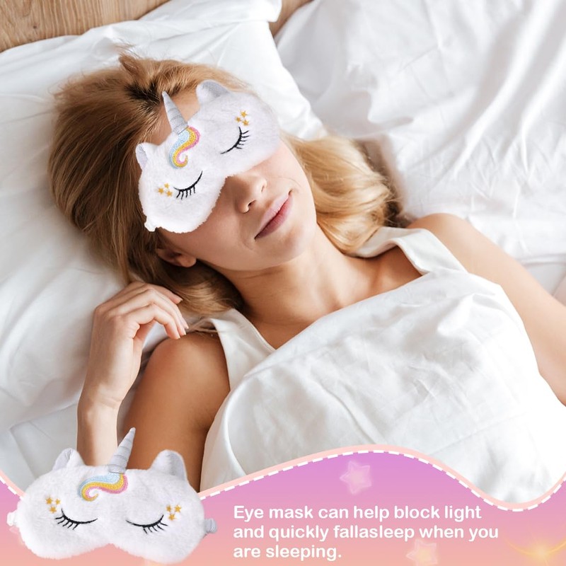 Sleep Mask for KidsGirls,3Pack,Unicorn Sleep Mask,Cute Animal Eye Mask for