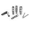 OSCARBIDE Annular Cutter Set 8 Pieces, 3/4" Weldon Shank,2" Cutting