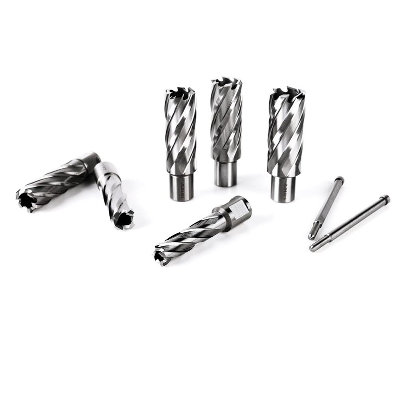 OSCARBIDE Annular Cutter Set 8 Pieces, 3/4" Weldon Shank,2" Cutting
