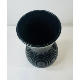 Unbranded Plastic Textured Black Vase, 7.5-in.