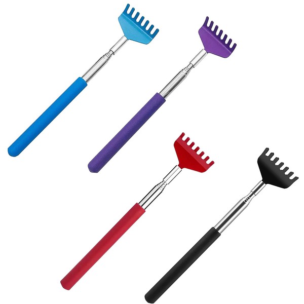 4 Pack back scratcher for women men, Stainless Steel back