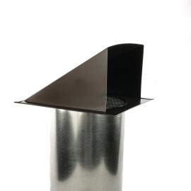 FAMCO Galvanized Steel Hooded Wall Vent w/Screen -Painted 6 inches