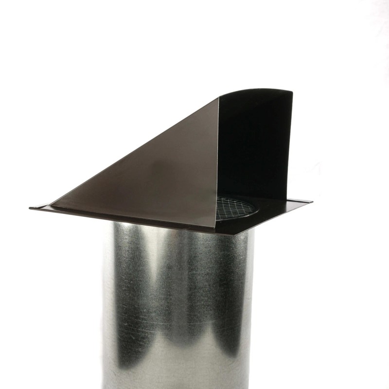 FAMCO Galvanized Steel Hooded Wall Vent w/Screen -Painted 6 inches