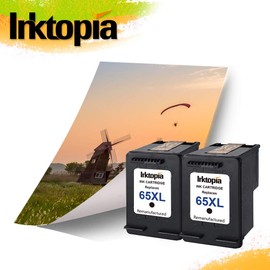 Inktopia Remanufactured Ink Cartridge Replacement for HP 65 XL 65XL N9K04AN for HP Envy 5055 5052 5058 DeskJet 3755 2655 3720 3722 3723 3730 3732 3752 3758 2652 2624 Printer (2 Black)