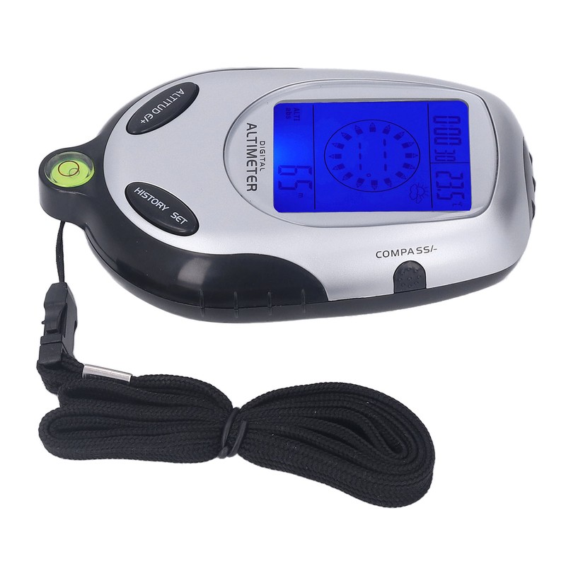 6 in 1 Altimeter Barometer Digital Display Multifunctional Thermometer Clock