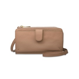 Mura, Women's, Smartphone Shoulder with Wallet, L-Shaped Zipper, beige
