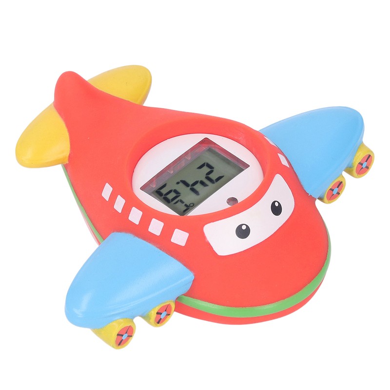 Baby Bath Thermometer IPX7 Waterproof Accurate Cartoon Airplane Shape Small