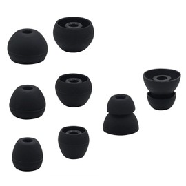 ALXCD Ear Tip for BeatsX in-Ear Headphone, 4 Pair SML & Double Flange Durable Soft Silicone Replacement Ear Bud Eartip, Fit for Beats by Dr. Dre BeatsX [4 Pair](Black)