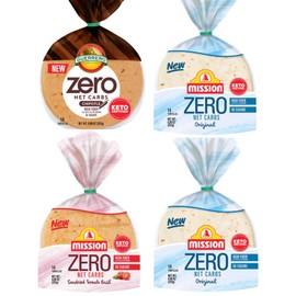 Mission Guerrero Zero Carb 0g Net Carbs - Keto Certified - 4.5" Street Taco - 14 Count, 8.89 oz. - Keto Friendly Low Carb Tortillas Variety Pack - 8 Packs