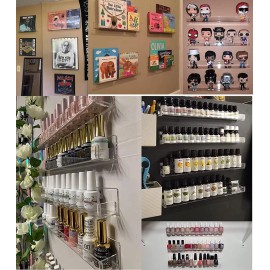 Estantes Flotantes De Acrílico Para Esmaltes De Uñas 8pcs