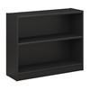 Bush Furniture Universal Small 2 Shelf Bookcase, Black