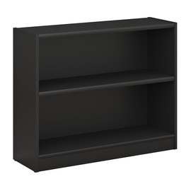 Bush Furniture Universal Small 2 Shelf Bookcase, Black