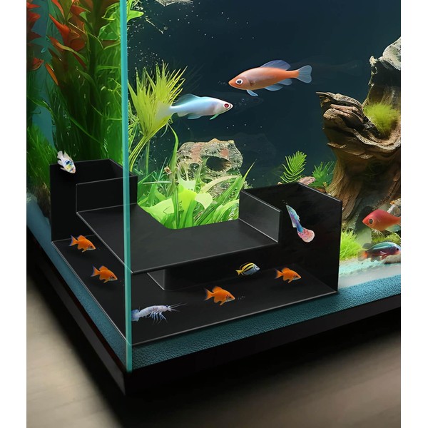 Yopetox Creative Aquarium Decor - Aquarium Cave Hideout 360° Viewing,