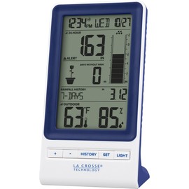 La Crosse Technology 724-1415BL Wireless Rain Station with Temperature and Humidity