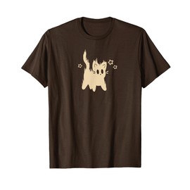 90s Y2K Cute Scary Cat Tomcat is Scared under Starry T-Shirt for Men Women Kids