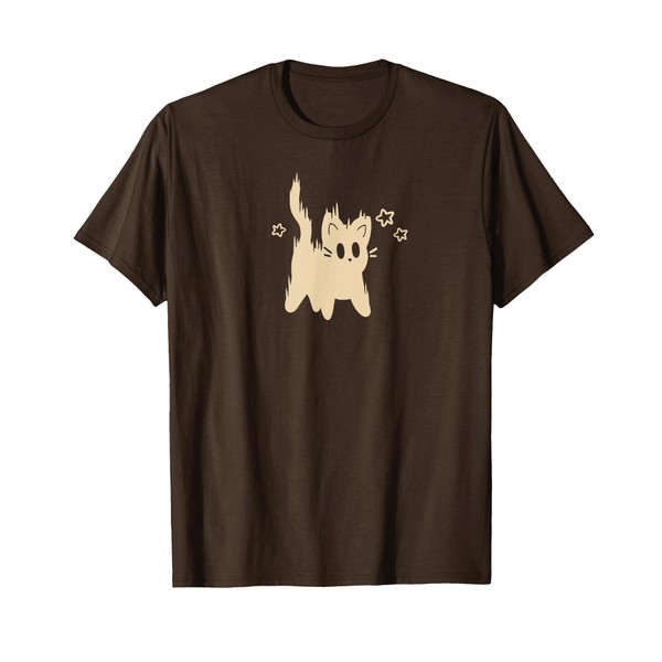 90s Y2K Cute Scary Cat Tomcat is Scared under Starry