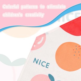 TOPWAYS Kids Aprons, Cute Cartoon Kitchen Cooking Baking Apron for Boys and Girls, Children's Apron for Art Painting Gardening (nice fruits)