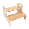 Bed Steps,Bamboo Two-Story Stairs, Portable Step Stool,Potty Training