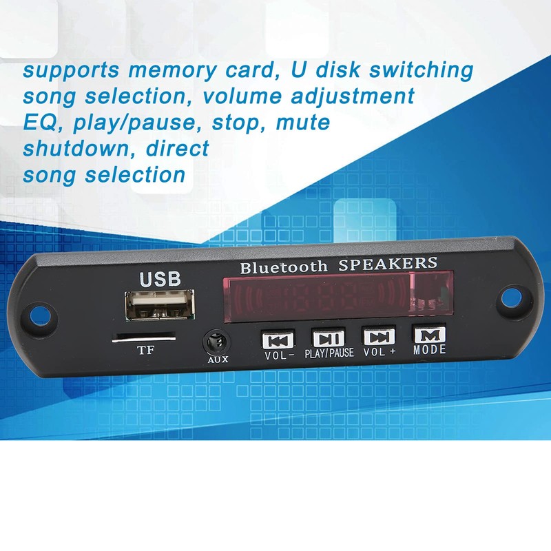 MP3 Bluetooth Decoder Board, Hands-Free Decoder Board Module with Memory