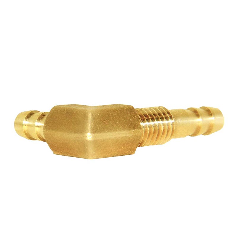 Joywayus 1/4''ID Hose Barb Thru-Bulk Head Hex 90 Degree L