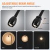 Powfloven Adjustable Gooseneck LED Beam Floor Lamp, Standing Reading Lamp
