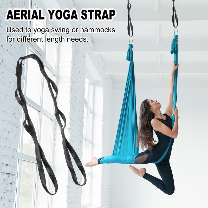 PATIKIL 22KN Adjustable Daisy Chain Yoga Extend Belt 1.1M, Nylon