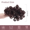 NICENEEDED Brown Short Afro Kinky Curly Bangs Clip, Kinky Curly