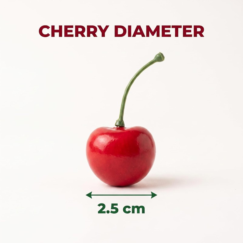 25Pcs Red Artificial Cherries, Fake Fruit Decor Simulation Cherry Model